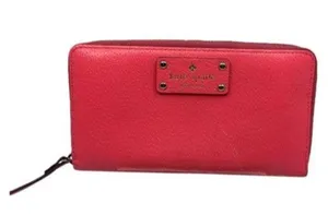 Kate Spade Women's Pink Tan Zipper Wallet thumbnail 1