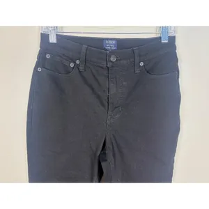 J.Crew Mid-Rise Flare Crop Jeans Womens 27 Black Excellent Re-Imagined Denim‎ thumbnail 6