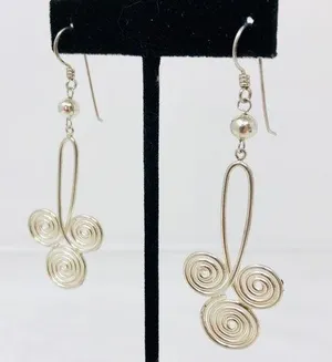 Sterling silver dangling earring, 11.5g thumbnail 1