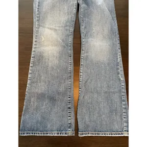American Eagle Outfitters Boyfriend Jeans Blue Denim Stretch Distressed Women's thumbnail 10