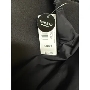 Torrid XO Plunge Push-Up Bra 42DDD Rich Black 360 Back Smoothing NWT NEW thumbnail 9