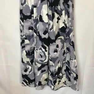 Susana Monaco Purple & Gray Strapless Rose Floral A-Line Maxi‎ Dress 2 thumbnail 6