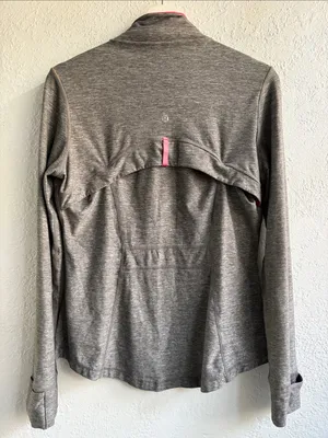 Lululemon Define Gray & Pink Active Zip-Up Jacket thumbnail 2