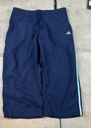 Y2k navy adidas womens baggy capri track pants thumbnail 1