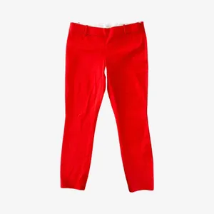 J.Crew Minnie Pants Women's 6 Tall Red Stretch Twill Preppy Work Quiet Luxury thumbnail 6