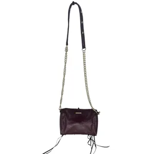 Rebecca Minkoff Mini 5 Zip Crossbody‎ Bag Burgundy Leather Chain thumbnail 5