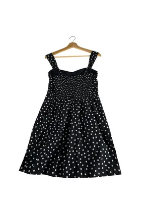 Abercrombie & Fitch NWT M Navy Polka Dot Mini Dress Sweetheart Twee Fit Flare thumbnail 6