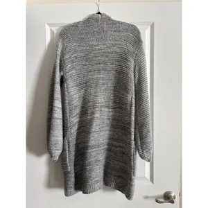 Abercrombie‎ & Fitch Grey Chunky Knit Open Front Long Cardigan Sweater Small thumbnail 4