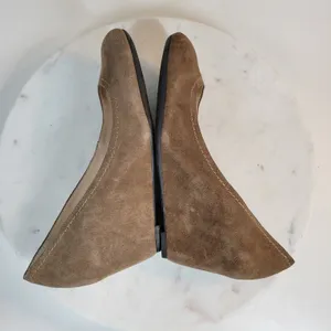 Franco Sarto Womens Zaina Shoes 8 Tan Suede Leather Wedge Slip On Round Toe thumbnail 11