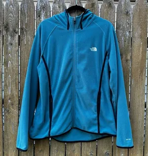 The North Face Teal Hooded Zip Fleece Jacket TKA 100 Sz XL thumbnail 4