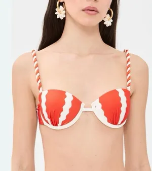 Ancora Bora Bikini Top Size Small Orange thumbnail 1