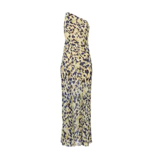 Shona Joy Leopard Chiffon Gown SIZE 4 One Shoulder Dress Formal Designer $480 thumbnail 8