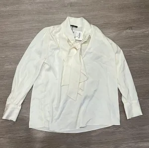 Zara Tie Neck Top thumbnail 2