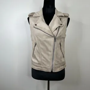 Philosophy Faux Suede/Leather Zip Front Vest‎ Size Small thumbnail 6