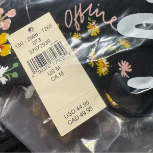Aerie NWT Offline Goals Plunge Floral Sports Bra Black Size Medium M NEW thumbnail 9