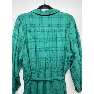 Lauren Conrad Puff Sleeve 1/2 Button Plaid Dress Womens XXL Brunch Party Event thumbnail 9