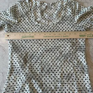 Women's Juniors American Rag Cie Sheer Embroidered‎ Polka Dot Top Size Medium thumbnail 3