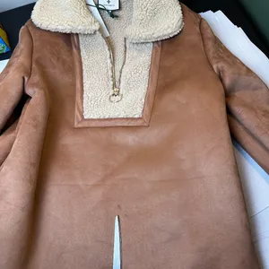 Tuckernuck Stella Faux Suede Tan Sherpa Pullover XS NWT | 70's‎ Retro Penny Lane thumbnail 7