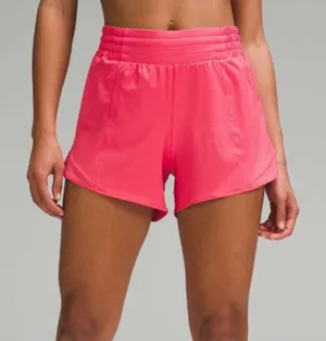 Lululemon Athletica Hotty Hot High-Rise Lined Short 4" Glaze Pink 2 thumbnail 1
