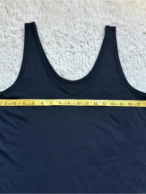 Quince Tank Top Women M Black Scoop Neck Cotton Modal Jersey Basic Minimalist thumbnail 6