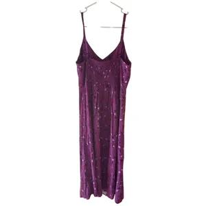 GAP Purple Floral Midi Dress Smocked‎ Bodice Adjustable Straps Small thumbnail 2