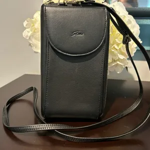 Black Crossbody Phone Bag with wallet thumbnail 1