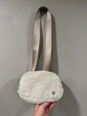 Lululemon Cream Sherpa Belt Bag with Beige Strap thumbnail 2
