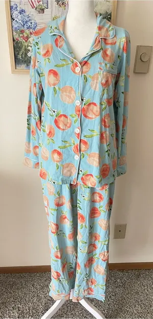 Bedhead PJs Peach Long Sleeve Top & Pants Pajamas Set Size Small thumbnail 1