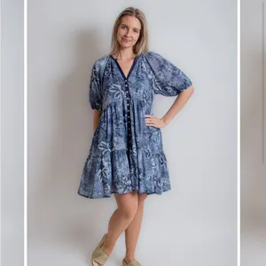Love Kyla‎ Jada Chambray Navy Dress Size Small thumbnail 3