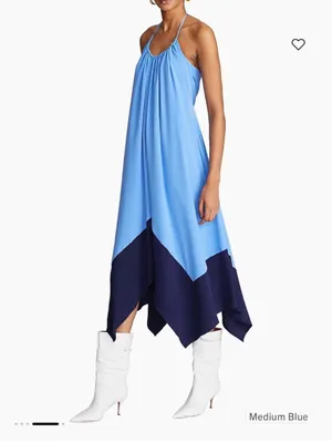Halston Karley Handkerchief Halter Dress, Size 0 thumbnail 2