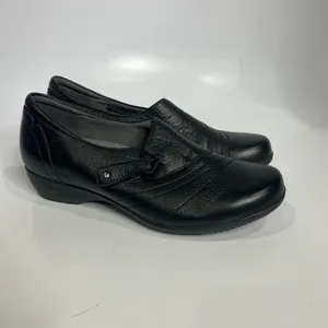 Dansko Franny black leather comfort shoes women's size 38‎ 7.5 business casual thumbnail 2