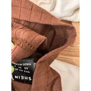 Brown Ribbed Knit Lace-Up Bandeau Crop Top Women’s XS thumbnail 6