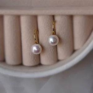 Elegant White Pearl Dangle Drop Earrings for Women,Pearl Earrings thumbnail 3