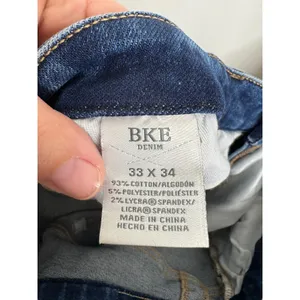 BKE Billie Slim Fit High Rise Trouser Jeans Dark Wash 33x34 AXB464L thumbnail 6