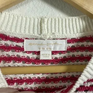 Spiritual Gangster Women’s Chunky Knit Striped Crewneck Sweater Pink/White XS thumbnail 10