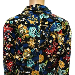 Velvet Serengeti Multicolored Floral Print Button Up Long Sleeve Dress Womens XL thumbnail 6