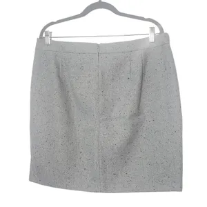 Loft Gray Straight Mini Skirt Size 14 Loft Gray Speckled Mini Tie Front Skirt thumbnail 2