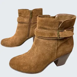 Sam Edelman Lynne Suede Ankle Boots Womens 7.5 Brown Boho Chic‎ Urban Casual thumbnail 1