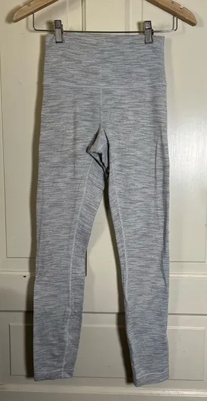 Lululemon Wunder Under Hi-Rise 7/8 Tight 25" Ice Grey Alpine White Size 4 thumbnail 1