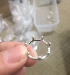 Simple Silver Crown Ring Size 5 thumbnail 5