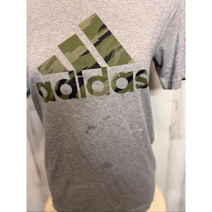Adidas Gray Camouflage Logo Short Sleeve T-Shirt – Size Small thumbnail 2