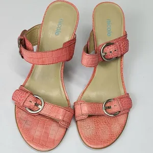 Nicole Open‎ Toe Pink Summer Sandals Size 8.5 thumbnail 3