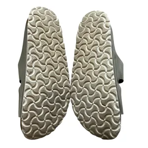 Birkenstock Arizona soft footbed sandals 38 metallic silver leather slides thumbnail 7