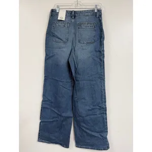 Free Assembly Women's and Women's Plus Wide Leg Jeans with Patch Pockets Size 8 thumbnail 8