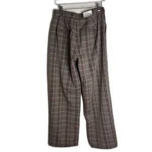 Sam Edelman Womens 8 Plaid Side Buckle wide Leg slacks Wild Aster pants thumbnail 13