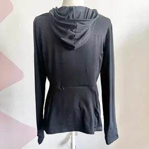 Fabletics Black Pullover Hoodie Top, Athleisure Sporty‎ Yoga Pilates Large thumbnail 3