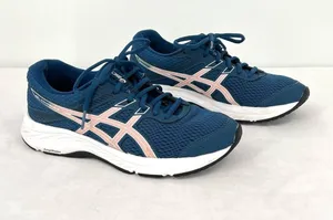 ASICS Gel Contend 6 Navy Maco Blue Pink Accents Mesh Running Shoes Women’s US 7 thumbnail 1
