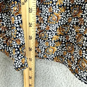Wonderly Top Womens Large Brown Floral Long Sleeve Square Neck Dark Feminine‎ thumbnail 5