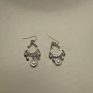 Elegant Silver Dangle Earrings‎ Silver thumbnail 2