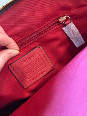 NEW Coach Katy Satchel Signature Canvas Brown Red with Wallet 2558 thumbnail 4